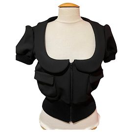 Veste Red Valentino noire avec détails en maille Noir