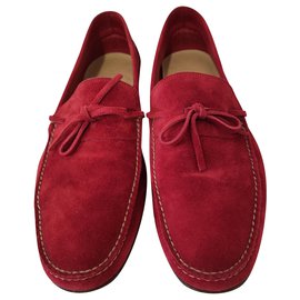 Hermès-Loafers Slip ons-Dark red