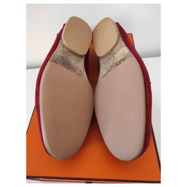 Hermès-Loafers Slip ons-Dark red