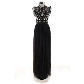 Vestido Needle & Thread Preto Multicor Nylon Tamanho 32 Preto Multicor