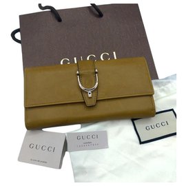 Gucci-Portefeuille continental Gucci-Kaki