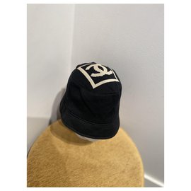 Chanel-Sombreros-Negro,Beige