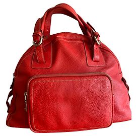 FURLA red leather handbag Red