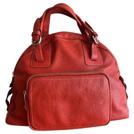 Furla-FURLA rote Lederhandtasche-Rot