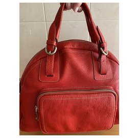 Furla-FURLA red leather handbag-Red