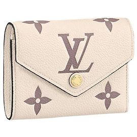Louis Vuitton Portefeuille LV Victorine cuir empreinte Beige