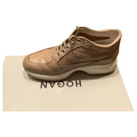 Hogan Hinteractive Sneaker Leder Hellbraun 35 Hellbraun