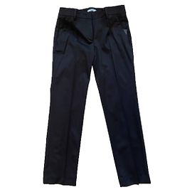 Prada Hose Schwarz aus Wolle Größe 40 Schwarz