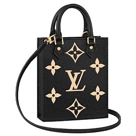 Louis Vuitton Couro LV Petit sacplat Preto