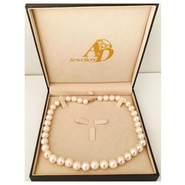 Autre Marque-Authentic white freshwater pearls-White