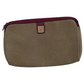 Christian Dior Beige Cloth Wallet Beige