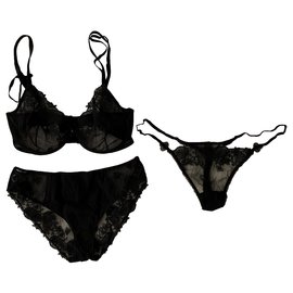La Perla 3 pezzi impostati Nero