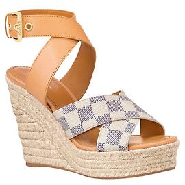 Louis Vuitton LV Keilsandalen neu Beige