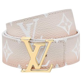 Cintura donna Louis Vuitton Cursive Logo in pelle e finiture in