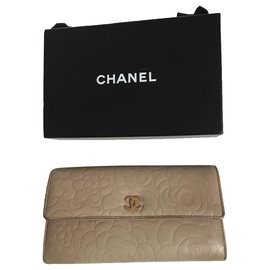 Chanel-CAMÉLIA-Bege,Areia,Gold hardware
