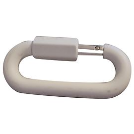Mosquetão Louis Vuitton Chaveiro Branco Aço Branco