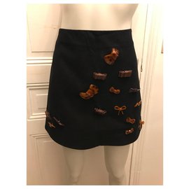 JW Anderson-Short skirt with knots-Black