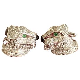 Cartier Panthère de Cartier Ohrringe Weißgold Smaragd Onyx Diamant Weiß