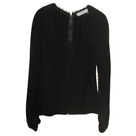 Blusa Saint Laurent in seta nera Nero