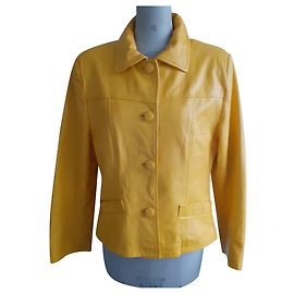 Autre Marque Lambskin Jacket Yellow Yellow