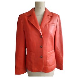 Autre Marque Lambskin Jacket Red Red