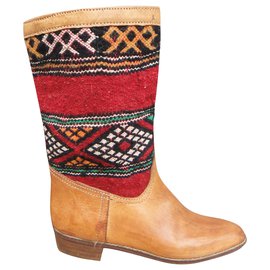 Autre Marque-vintage camargue boots p 41-Light brown