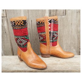 Autre Marque-vintage camargue boots p 41-Light brown