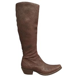 Botas estilo cowboy Free Lance em couro marrom escuro Castanho escuro