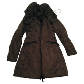 Moncler-Coats, Outerwear-Brown