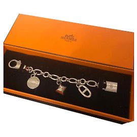 Hermès Olga bag charm Silver hardware