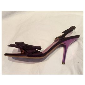 Russell & Bromley-Satin evening sandals-Purple
