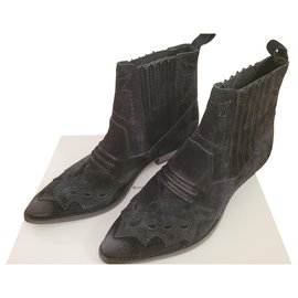 Roseanna-Tucson Cowboy Boots-Black
