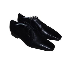 Dior-DIOR LACE-UP LEATHER SHOES-Black