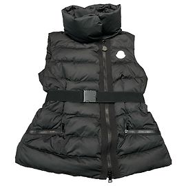 Moncler LABAS BELTED ärmellose Daunenjacke schwarz Schwarz