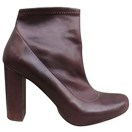 Botines Chloé de piel de cordero marrón oscuro 37,5 Marrón oscuro