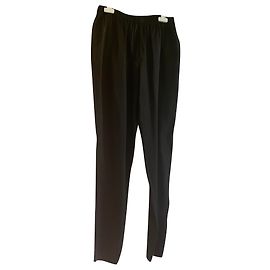 Calças pretas Maison Martin Margiela de algodão e viscose Preto