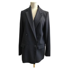 Stella Mc Cartney Giacca Oversize Stella McCartney Righe Blu Navy e Nere Blu navy