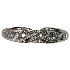 Autre Marque Didier Guerin White Gold and Diamond Ring Silvery