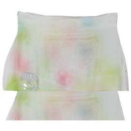 Saia Sportmax de linho e viscose multicolorida Multicor