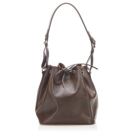 Louis Vuitton-Louis Vuitton Brown Epi Noe-Marrone,Marrone scuro