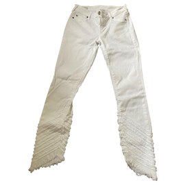 True Religion-Halle white stretch jeans-White
