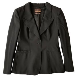 Roberto Cavalli-Black tuxed blazer jacket-Black