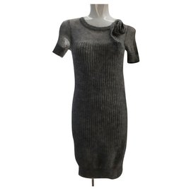 Ermanno Scervino-Scervino Kleid graues Kleid-Grau