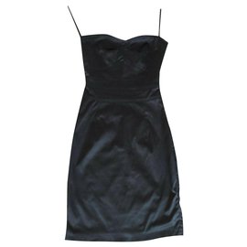 Gestuz-Strapless satin dress-Black