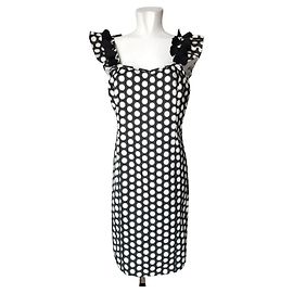 Autre Marque Robe en coton à pois Almatrichi Noir Blanc