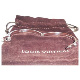 Louis Vuitton-Louis Vuitton 18Brazalete tipo brazalete Clous con diamantes en oro K-Plata