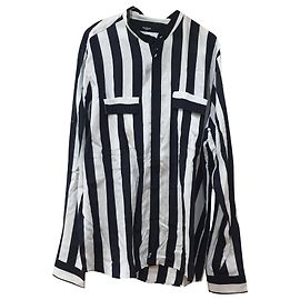 Pierre Balmain Balmain gestreiftes Hemd Schwarz Weiß