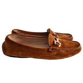 Mocassins Salvatore Ferragamo Camurça Marrom Castanho claro