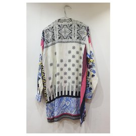 Etro-Etro camicia lunga seta paisley-Multicolore