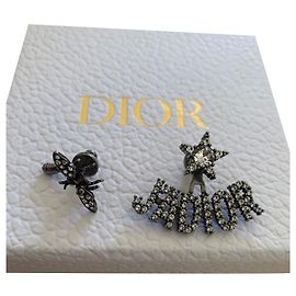 Pendientes Dior J’adior metal plateado Hardware de plata